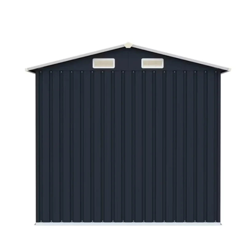 Gray Metal Garden Shed 205 x 183 x 129 cm -