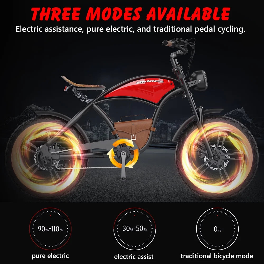 Hidoes B10 Electric Mountain Bike for Men/Woman 1000W Adult Electric Bicycle 20" Fat Tire Off Road E - Product image 17