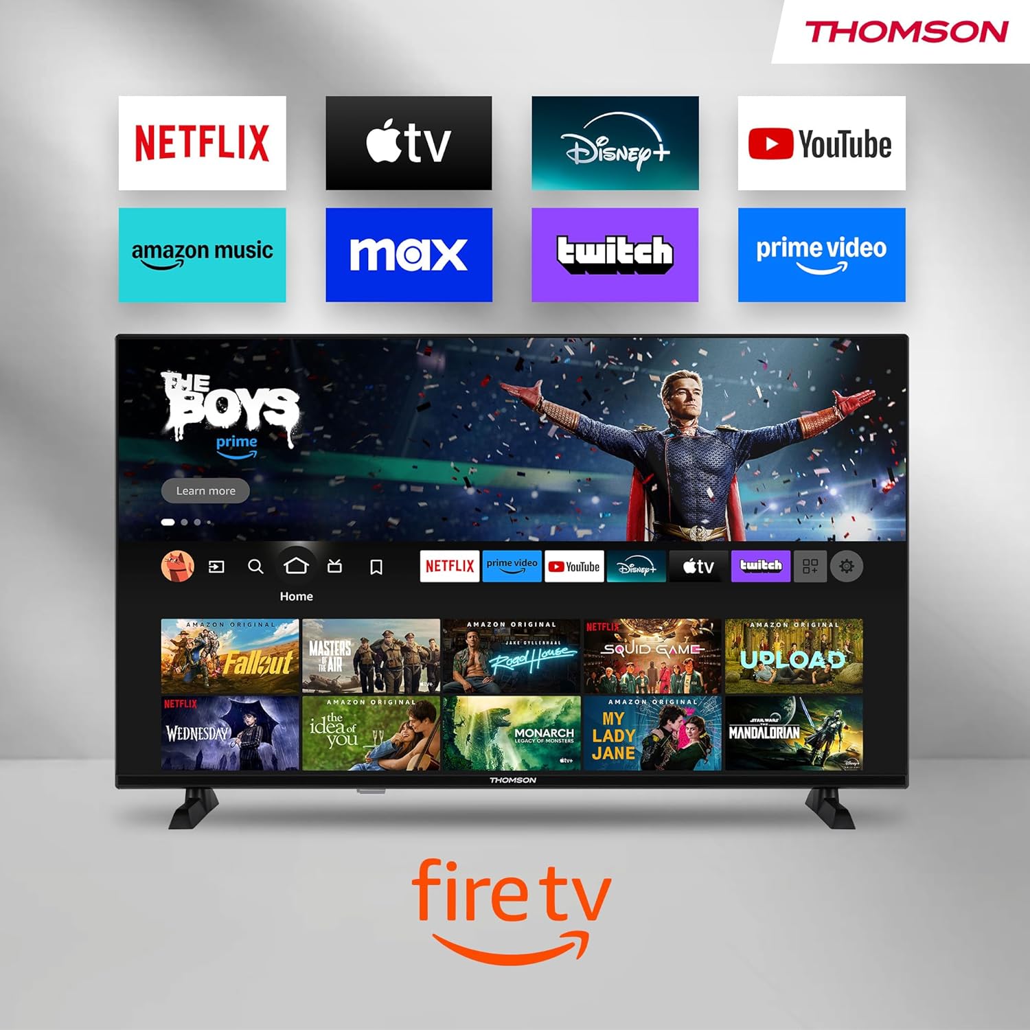 THOMSON 32 Pouces (82 cm) HD LED Fire TV with Alexa voice control AirPlay Triple Tuner (Cable Satellite Antenna) Bluetooth 5.0 HDMI USB ports AV in CI USB - 32HF2S34