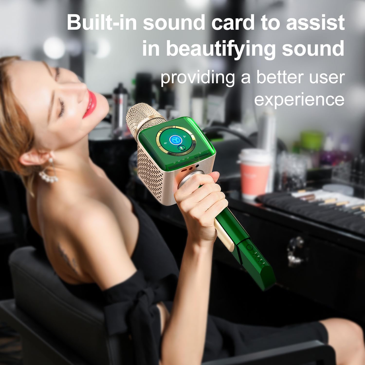 TOSING V1 Pro Professional 20W Karaoke Machine for Adults/In-Bed Microphone,U-Segment Receiver Link to Bluetooth Speaker Sing AMP/TV/PC/Cars/Smartphone