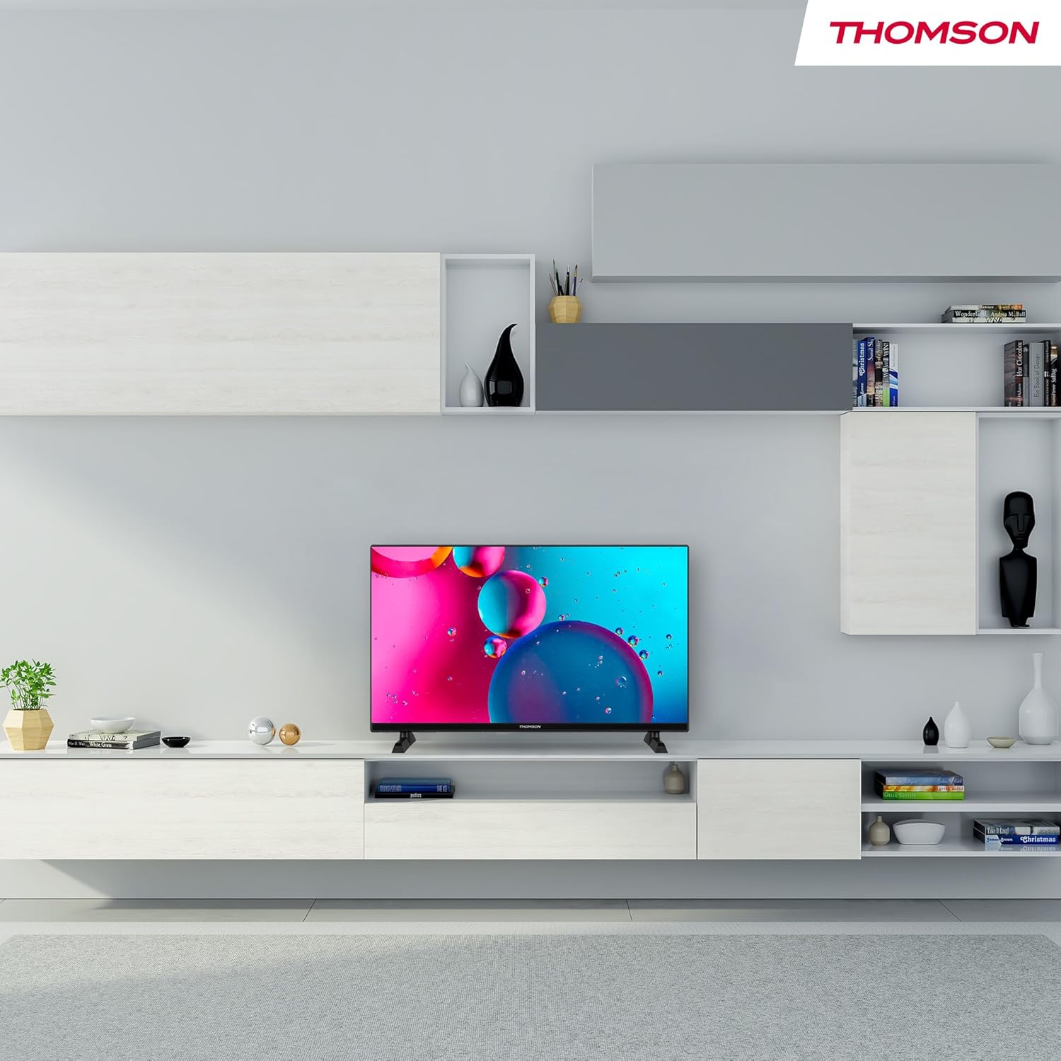 THOMSON 32 Pouces (82 cm) HD LED Fire TV with Alexa voice control AirPlay Triple Tuner (Cable Satellite Antenna) Bluetooth 5.0 HDMI USB ports AV in CI USB - 32HF2S34