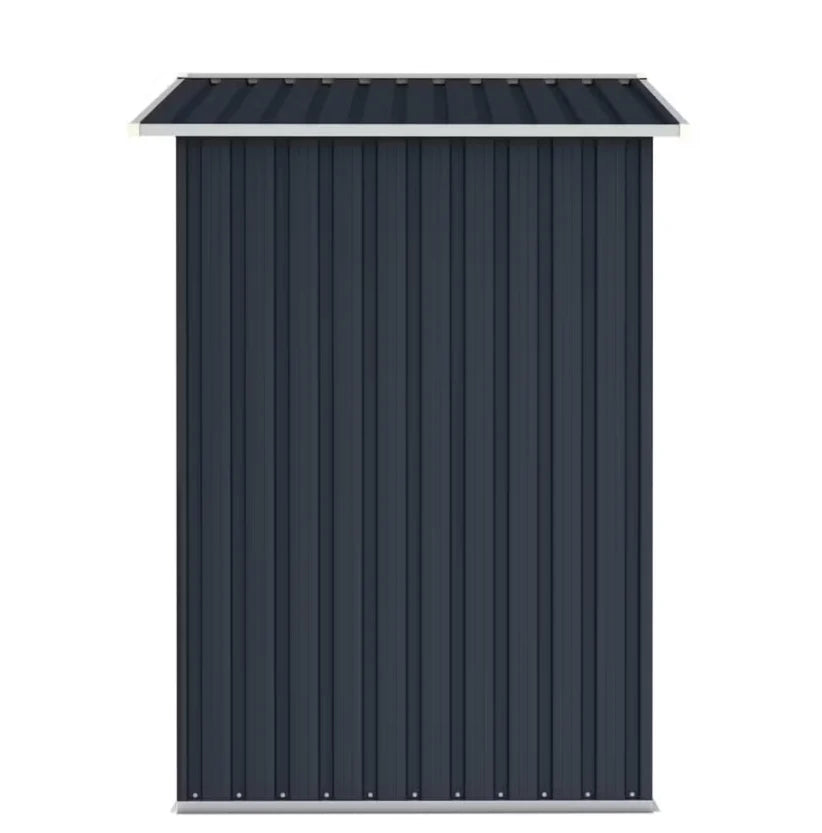Gray Metal Garden Shed 205 x 183 x 129 cm -
