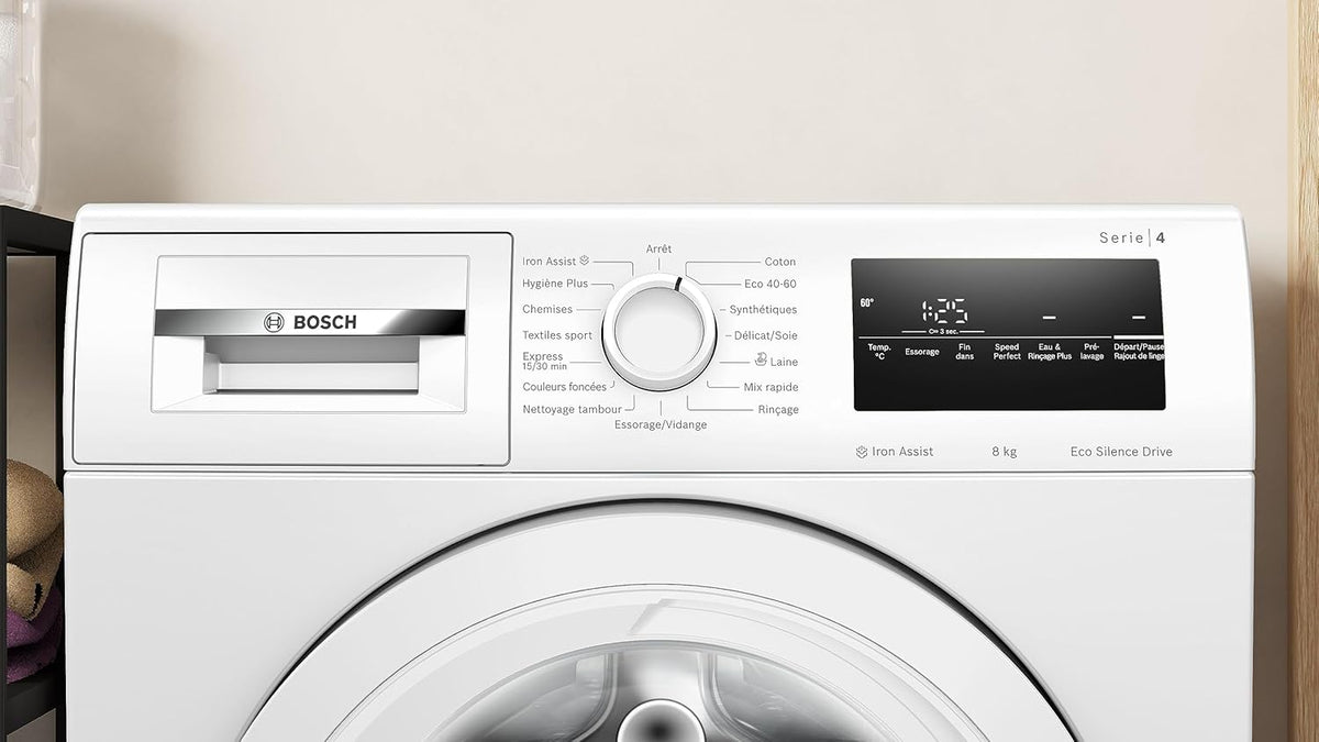 Bosch WAN28258FR, Series 4, Porthole washing machine, 8 kg, 1400 rpm, White