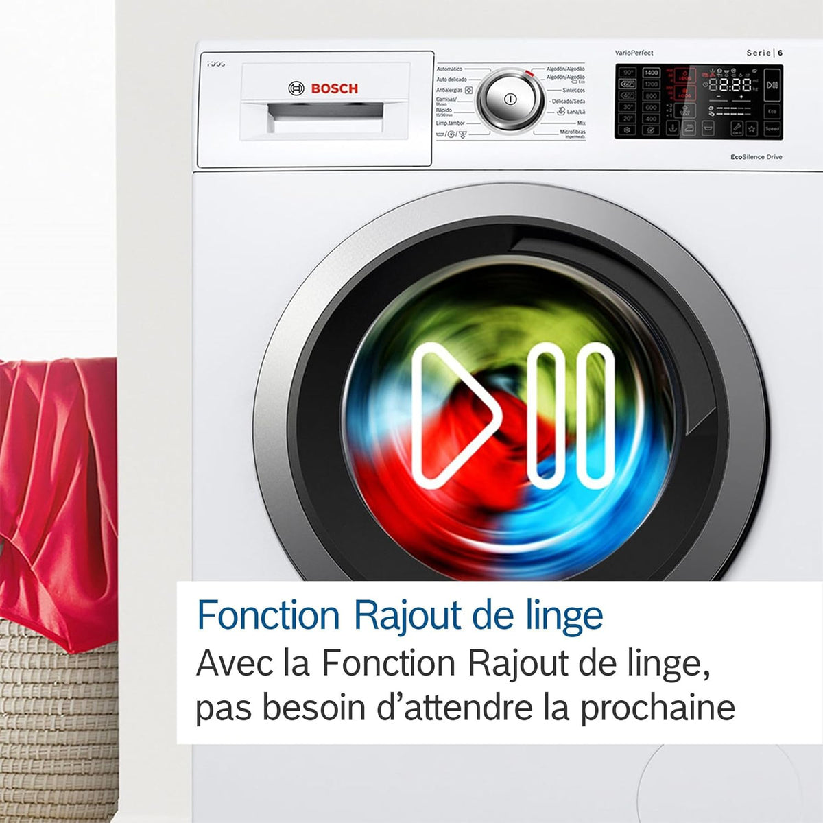 Bosch WAN28258FR, Series 4, Porthole washing machine, 8 kg, 1400 rpm, White