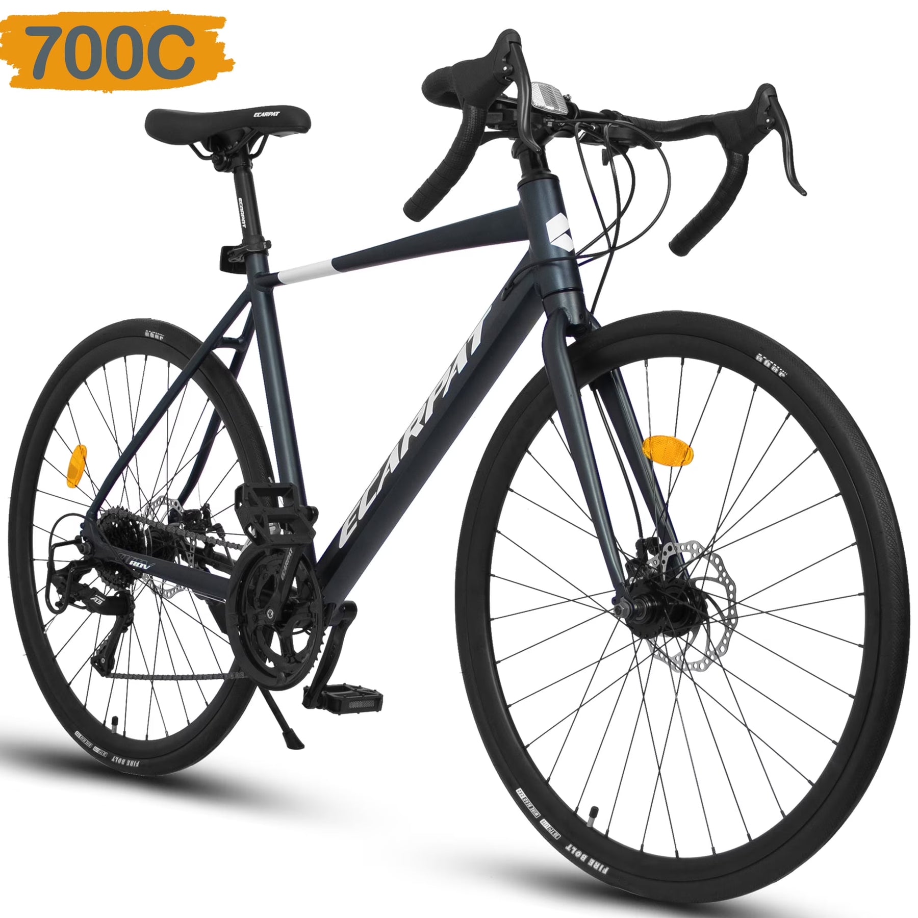 POVANLI 700C Road Bike for Men Women, 16 - Speed Outdoor Bike Disc Brakes - Product image 1