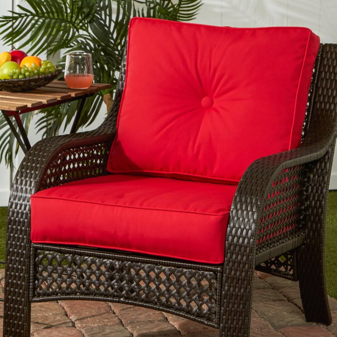 Royzell Sunbrella Outdoor Deep Seat Chair Cushion Ebern Designs Color: Jockey Red - Product image 1