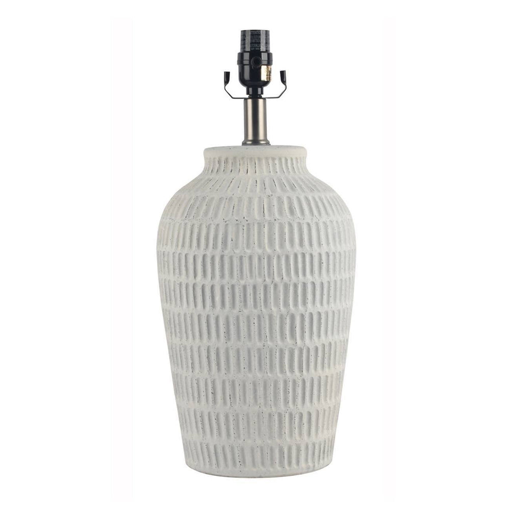 Large Ceramic Textured Table Lamp Base White - Threshold