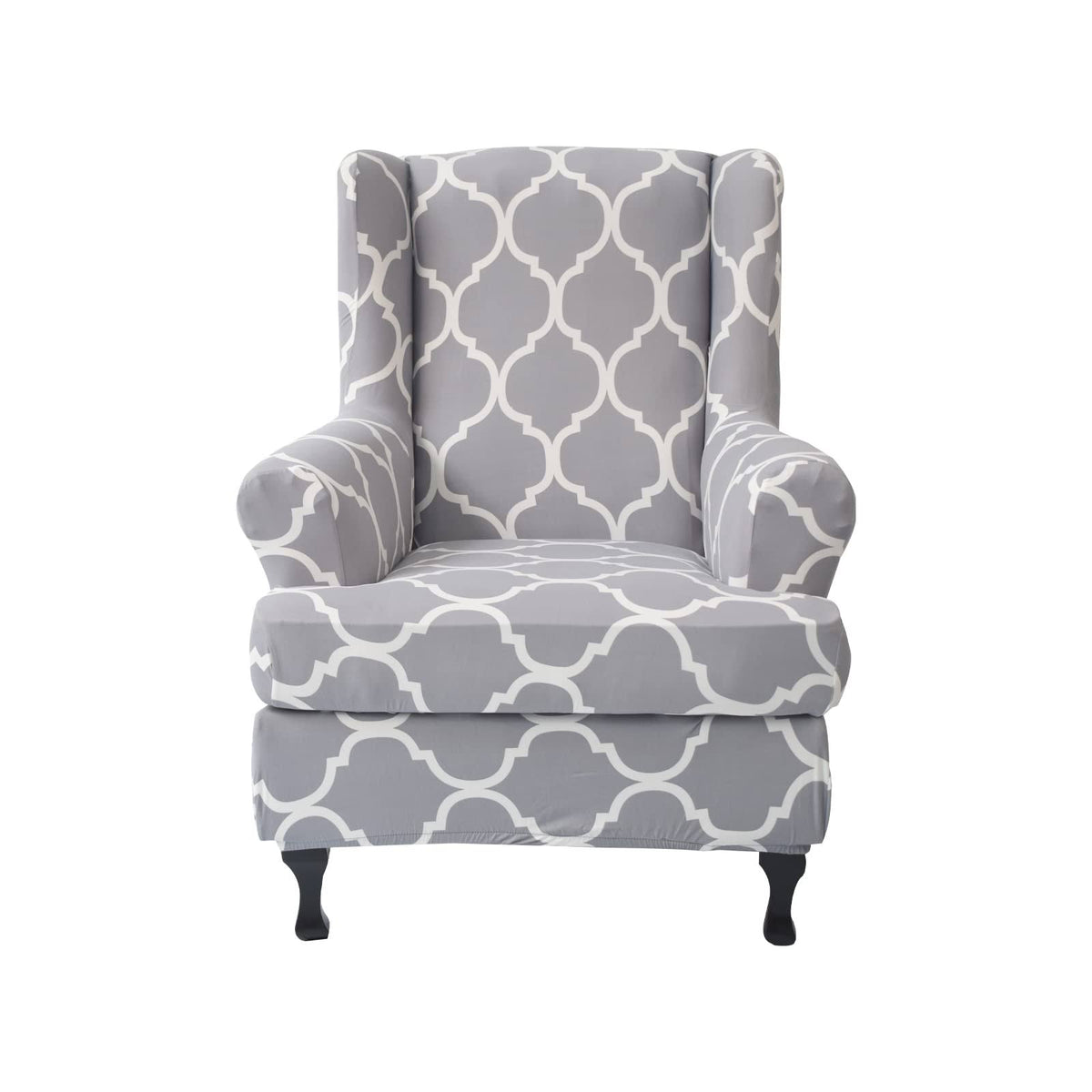 Wing Chair Slipcovers 2 Pieces Stretch Spandex Wingback Chair Covers Sofa Slipcover Printing Wingback - Product image 1