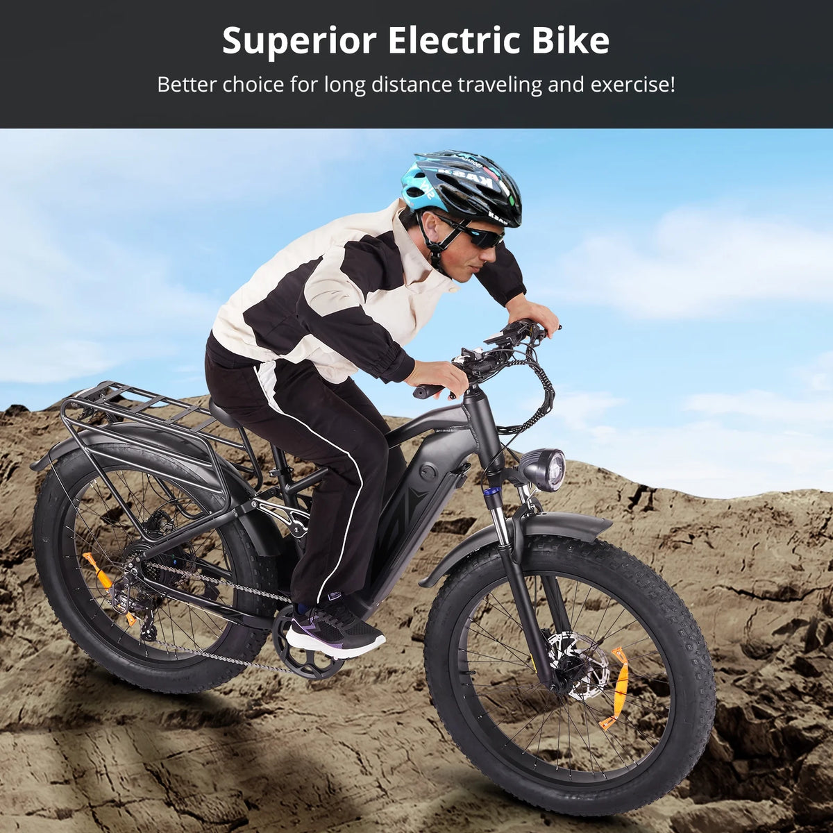 Electric Bike for Adults, 1000W E Bikes for Men, 26" Fat Tire Electric Bikes, 48V 17.5AH Battery, 28MPH - Product image 7