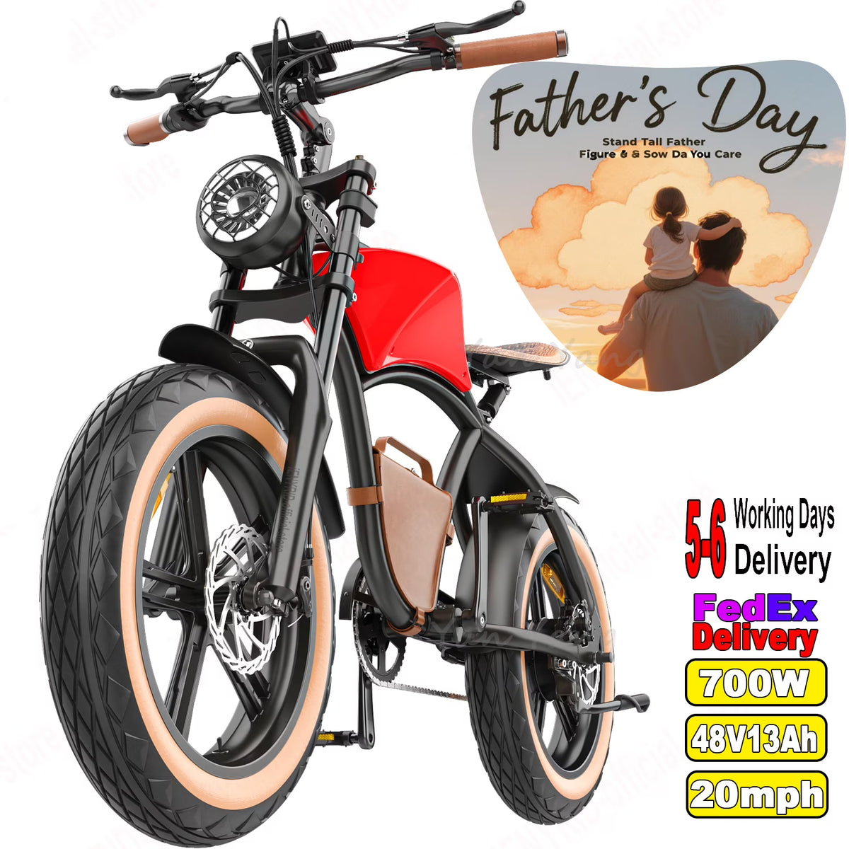 Hidoes B10 Electric Mountain Bike for Men/Woman 1000W Adult Electric Bicycle 20" Fat Tire Off Road E - Product image 1