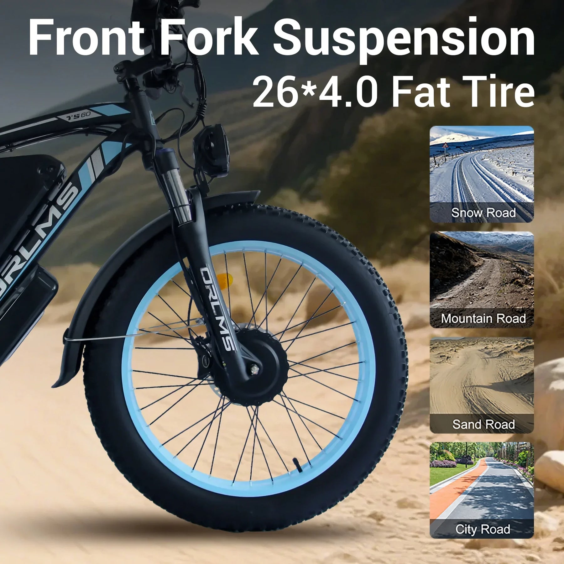 (US in Stock) 5000W Peak Dual Motor Electric Bike for Adults, 60V 25AH Removable Battery Ebike - Product image 17