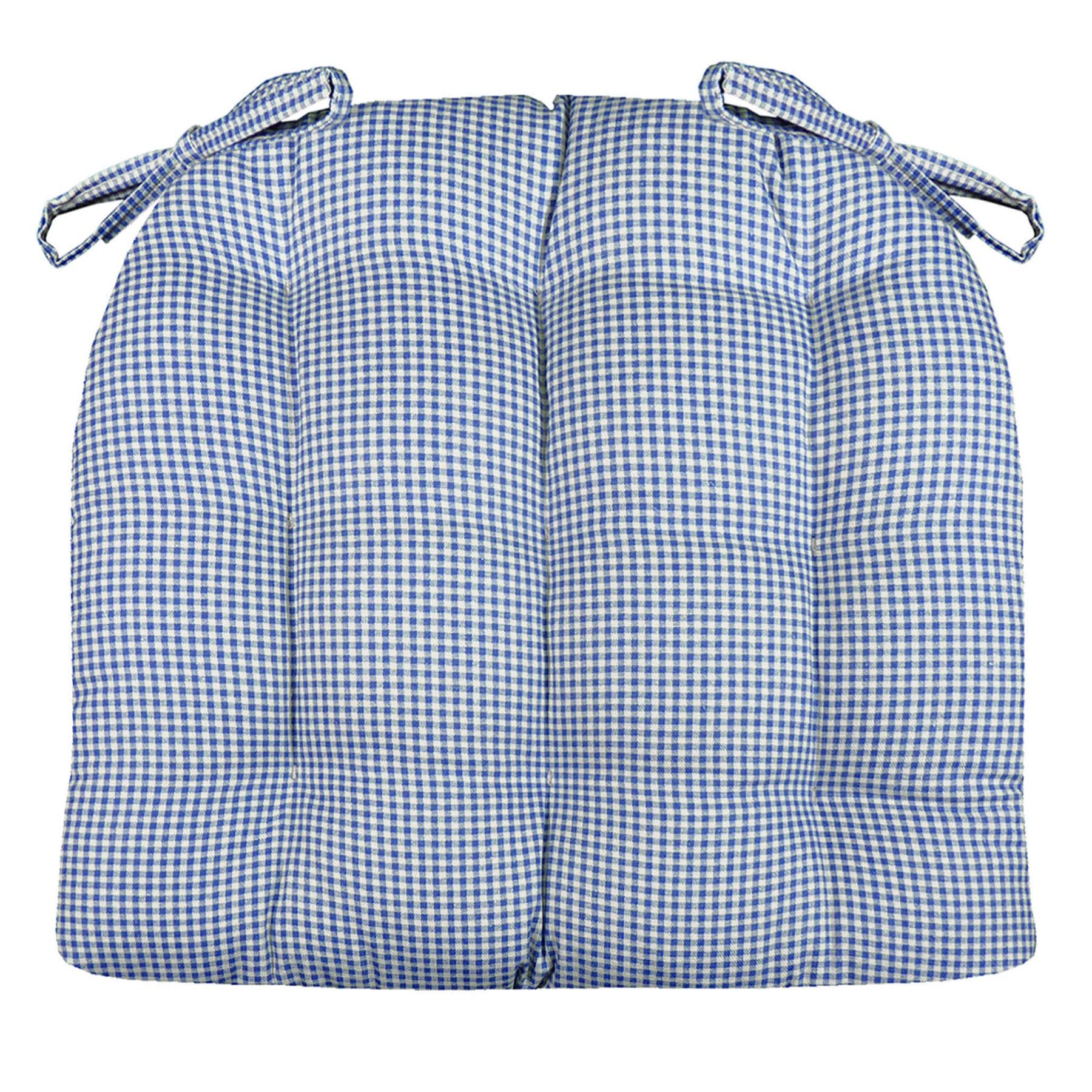 Madrid Dark Blue Dining Chair Pad with Ties - Size Standard - Latex Foam Fill Cushion - Machine Washable - Product image 1