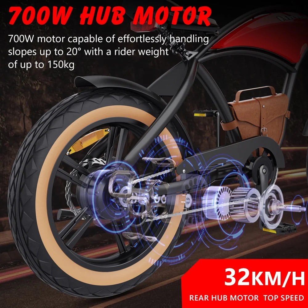 Hidoes B10 Electric Mountain Bike for Men/Woman 1000W Adult Electric Bicycle 20" Fat Tire Off Road E - Product image 18