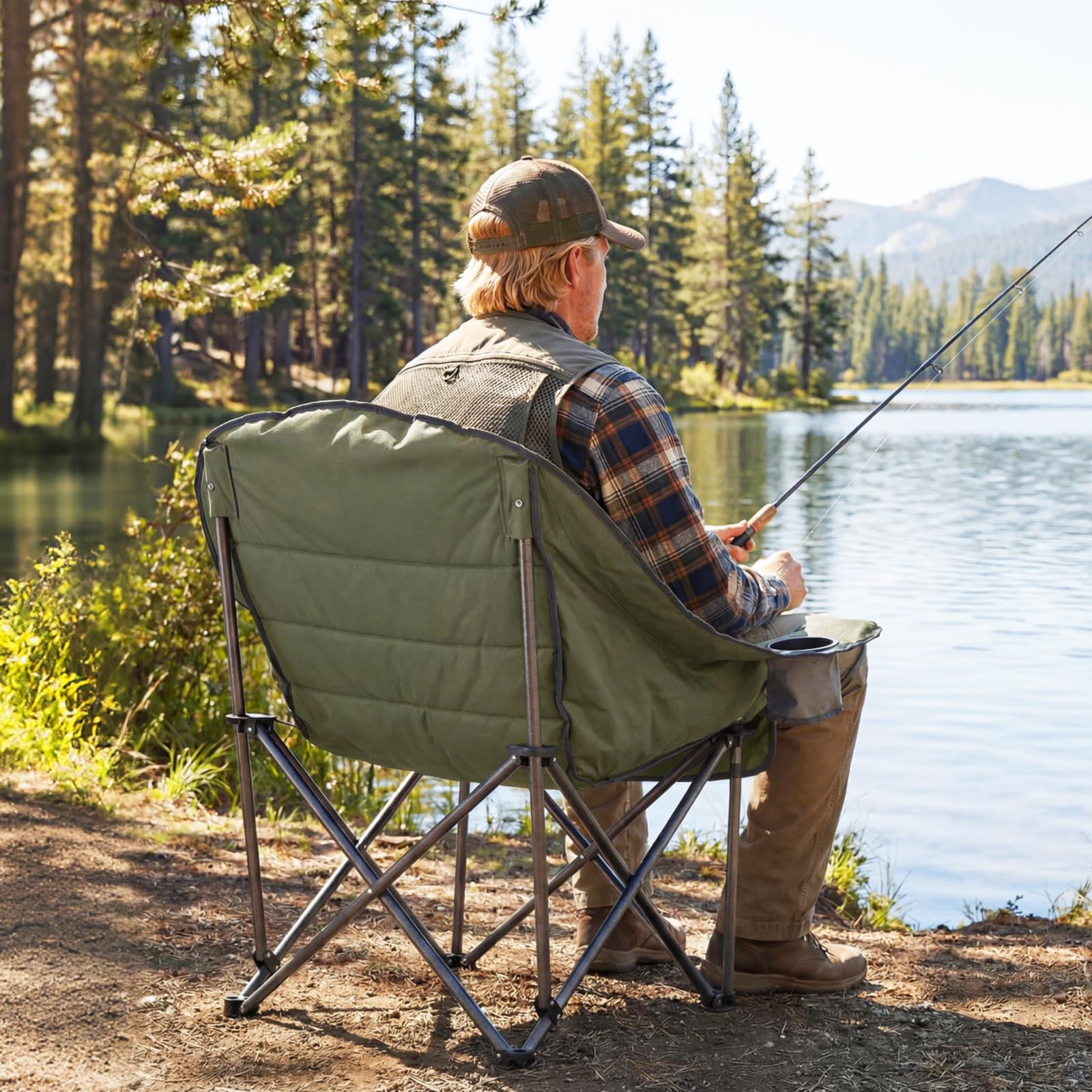 Tangkula Camping Chair - Portable Oversized Outdoor Folding Camp Chair with Padded Seat - Product image 9