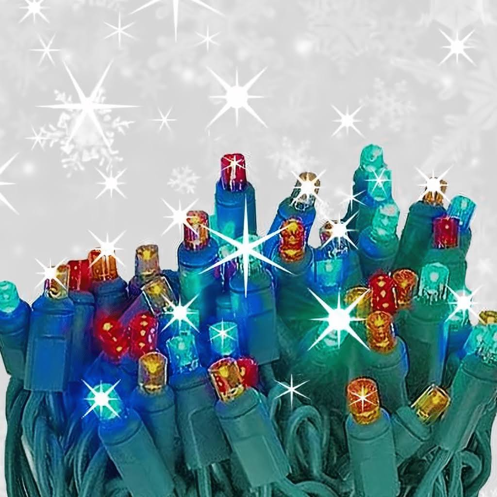 5mm LED Strobe Lights, SuperSpark Strobe Light String, 50 Bulbs, 6 Spacing - Product image 1