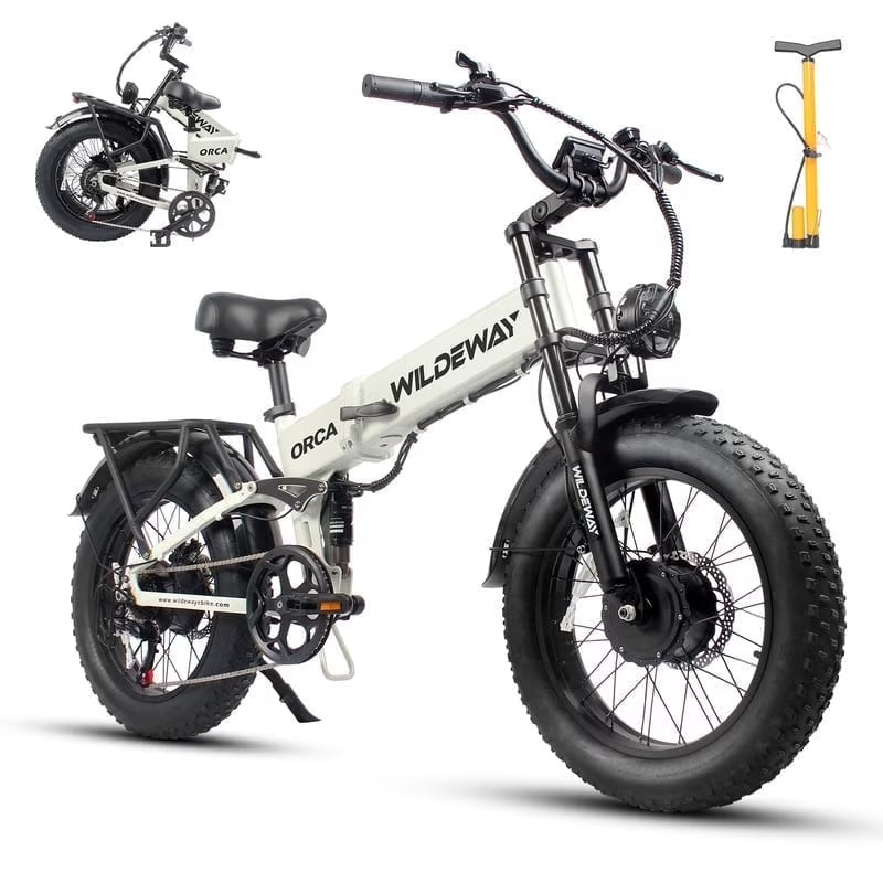 Folding AWD Dual Motor Electric Bike for Adults 20*4.0'' 2300w UL2849 48v 20ah, 7 Speeds - Product image 5