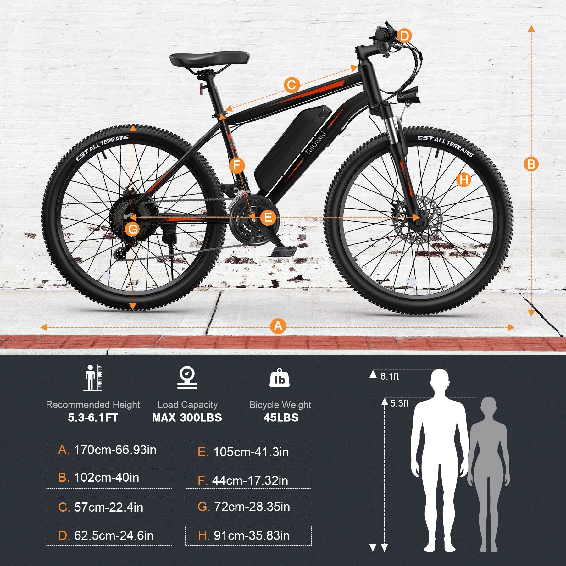 Totguard Electric Bike for Adults, 26" Ebike 350W Adult Electric Bicycles - Product image 23