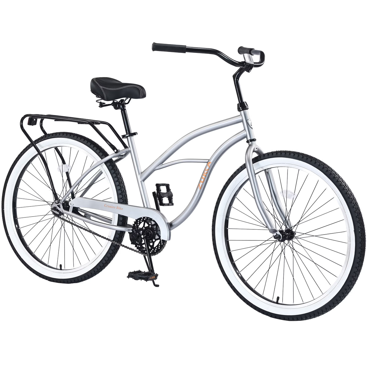 26 in Beach Cruiser Bike, Single Speed Bicycle with Steel Frame, Wide Wheels and Rear Coaster Brakes - Product image 1