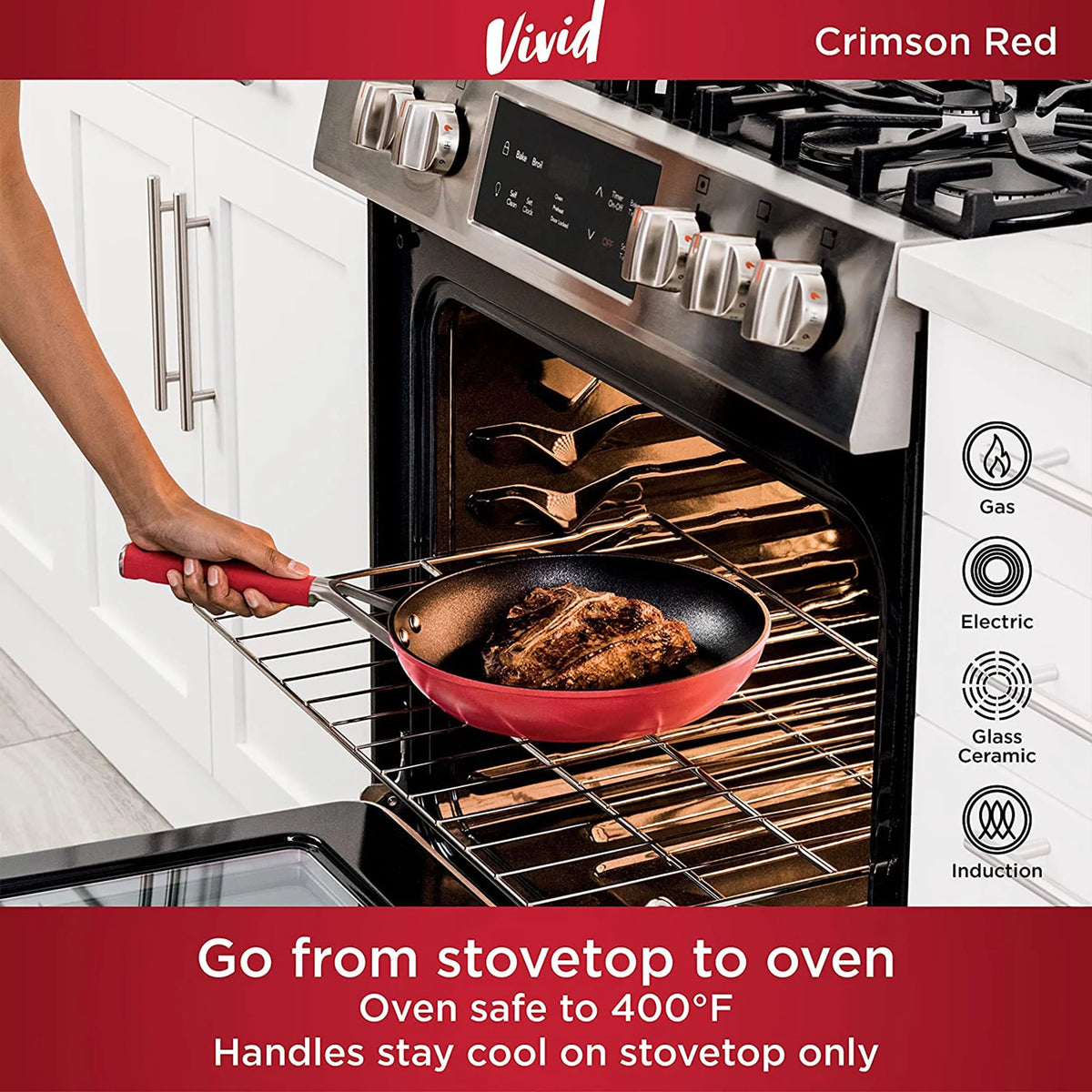 Ninja Foodi Neverstick Vivid Oven Safe 8 Piece Pots and Pans Cookware Set - Product image 4