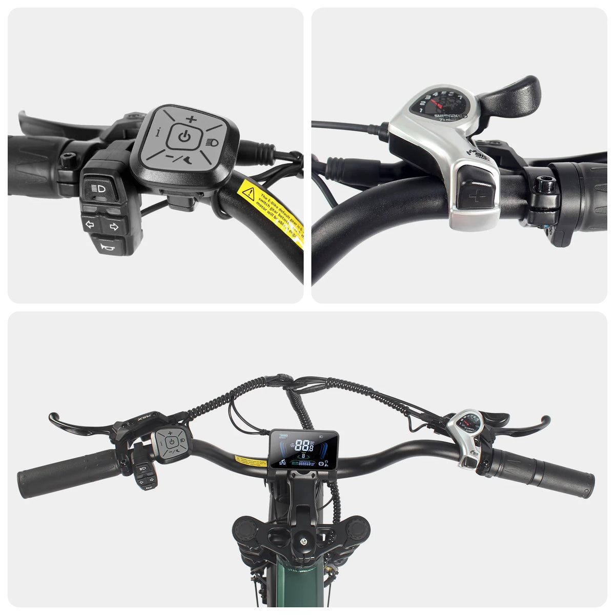 Folding AWD Dual Motor Electric Bike for Adults 20*4.0'' 2300w UL2849 48v 20ah, 7 Speeds - Product image 14