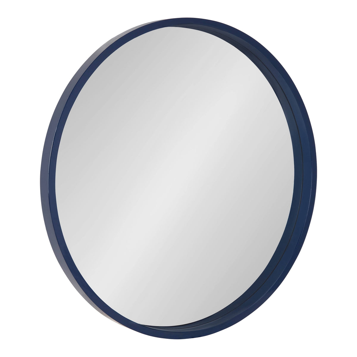 Kate and Laurel Travis Round Wood Accent Wall Mirror Black - Product image 1