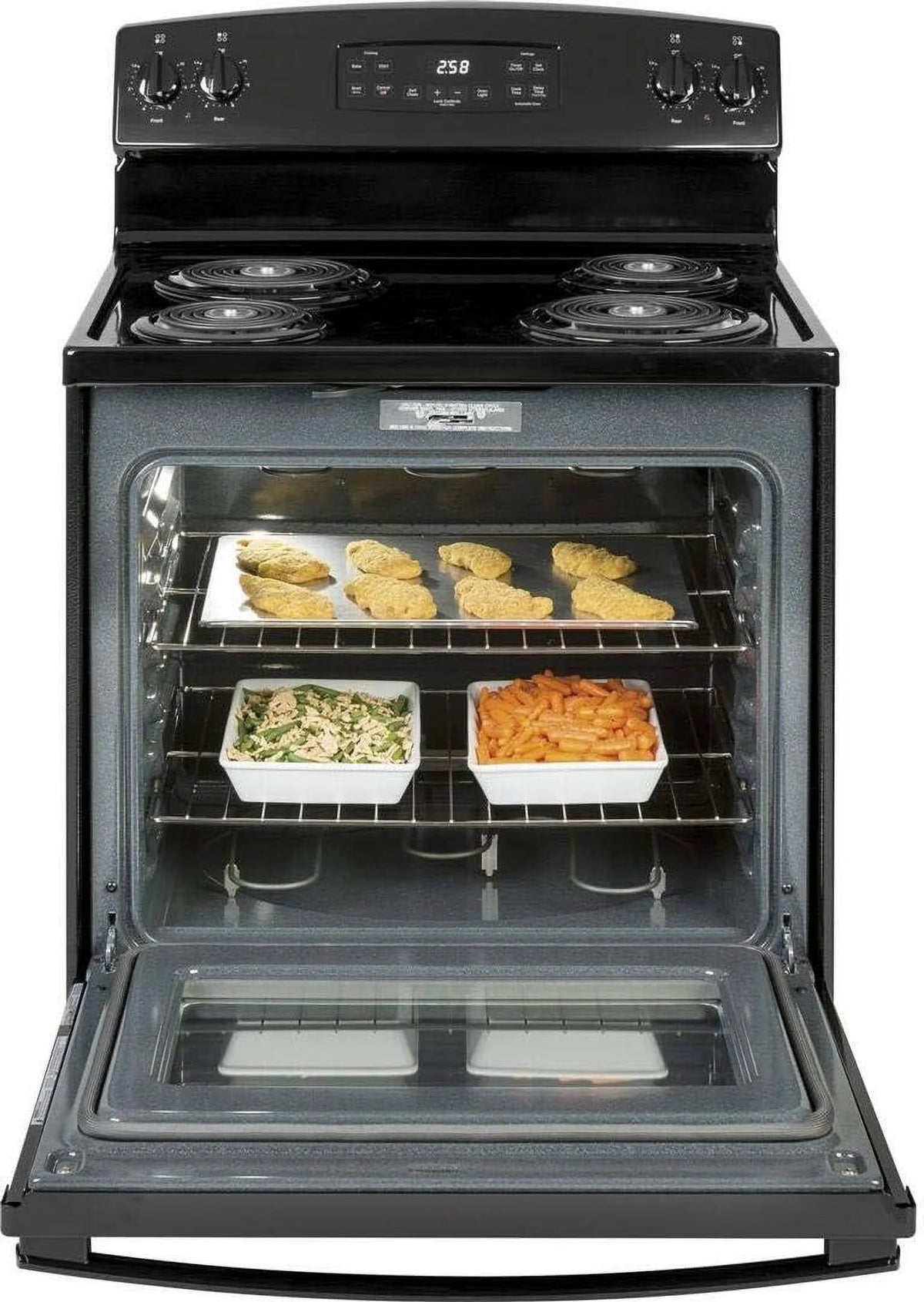 GE Appliances JB258DMBB 30 in Electric Freestanding Range Black - Product image 3